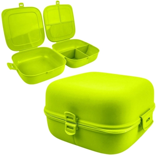 Lunchbox verde compartimentat Vilde 2×700 ml