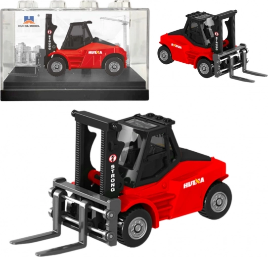 model metalic de stivuitor HUINA 1:80 roșu