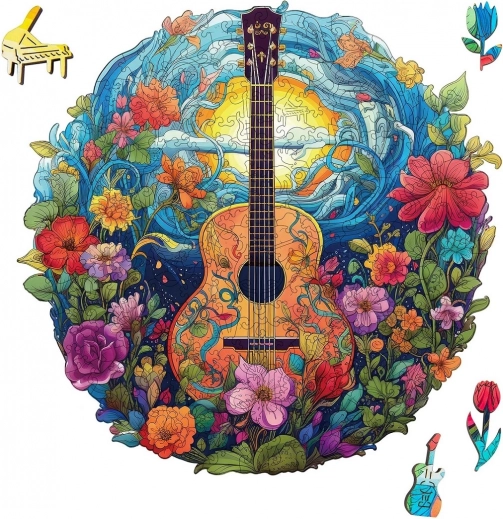 Puzzle din lemn Chitară 200 de piese
