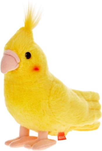 Papagal nimfă de pluș galben 20 cm