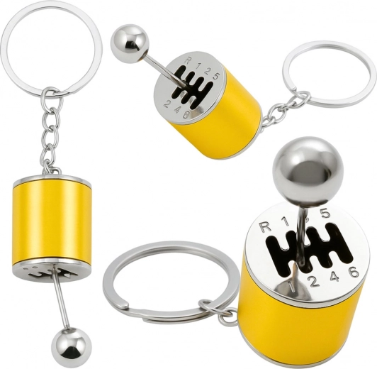 Breloc metalic în formă de levier de viteze – auriu