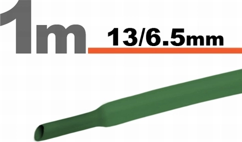 Tub termocontractabil verde 13 / 6,5 mm