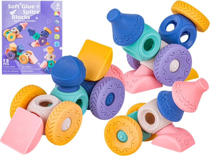 Cuburi senzoriale moi din silicon – forme geometrice 13 buc.