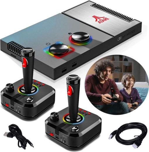 consolă de jocuri retro atari gamestation pro cu peste 200 de jocuri