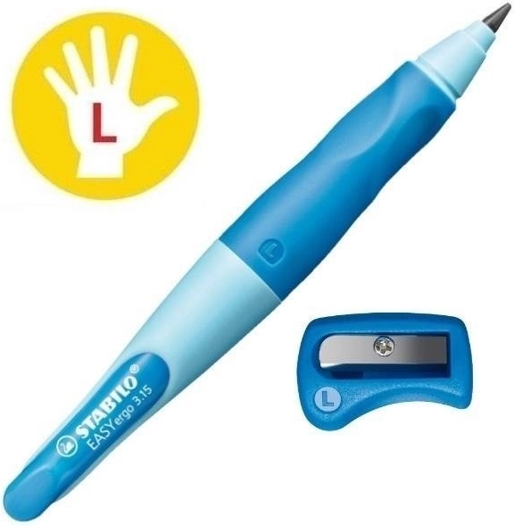 STABILO EASYergo creion pentru stângaci cu ascuțitoare 3,15 mm albastru