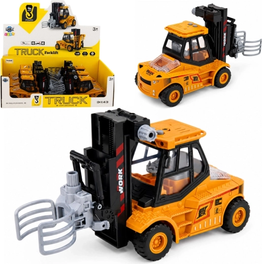 Motostivuitor de construcții cu clește reglabil, lumini și sunete (galben-negru) 1:43