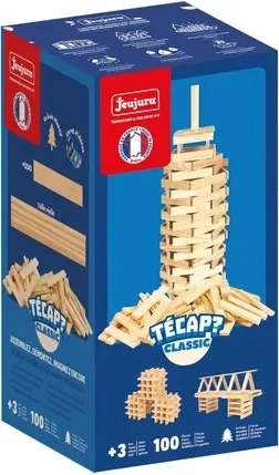 Jeujura set de construcție din lemn Técap Classic (100 piese)