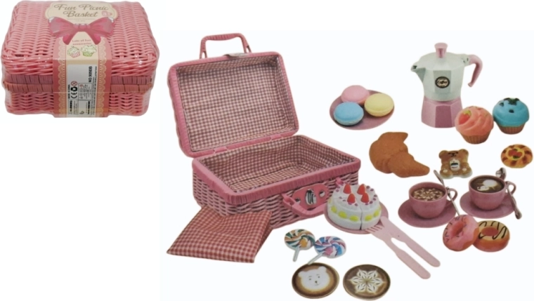 Coș de picnic pentru bucătărie, cu accesorii