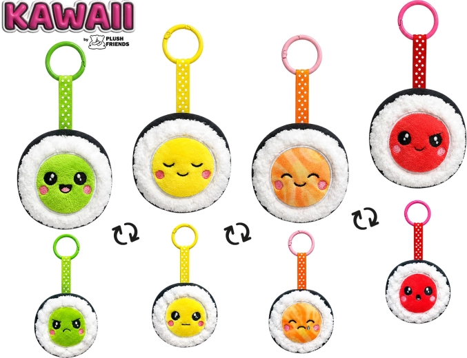 Breloc de pluș pentru chei sushi Plush Friends Kawaii - 1 bucată
