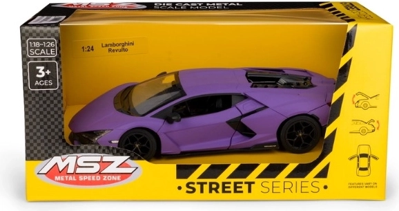 MSZ Lamborghini Revuelto model metalic mov de mașină 1:24