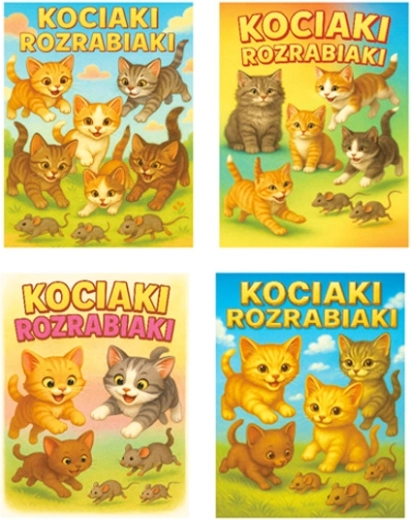 Pungă de cadou M cu motiv pisici