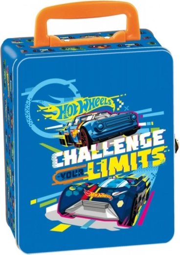 Servietă metalică pentru mașinuțe HOT WHEELS pentru 18 vehicule