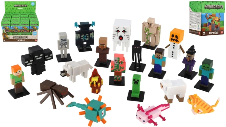 Figurină de colecție Minecraft 3D Toppeez în cutie misterioasă - 1 bucată
