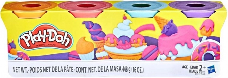 Play-Doh 4 borcănele de plastilină – setul A – Sweet