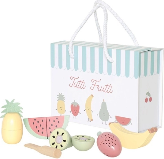 JaBaDaBaDo fructe din lemn de tăiat pentru copii