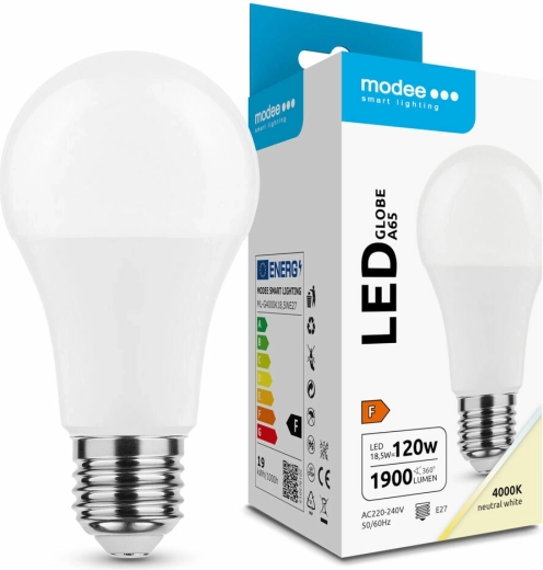 Bec LED Glob A65 18,5 W E27 4000 K 270°