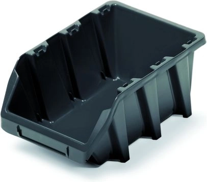 Cutie de depozitare din plastic BINEER LONG, neagră, 160 × 98 × 70 mm