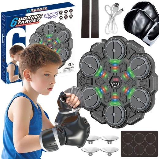 Țintă inteligentă de box Woopie cu Bluetooth și lumini LED