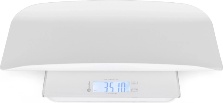 Cântărire sigură a bebelușilor cu tăviță detașabilă