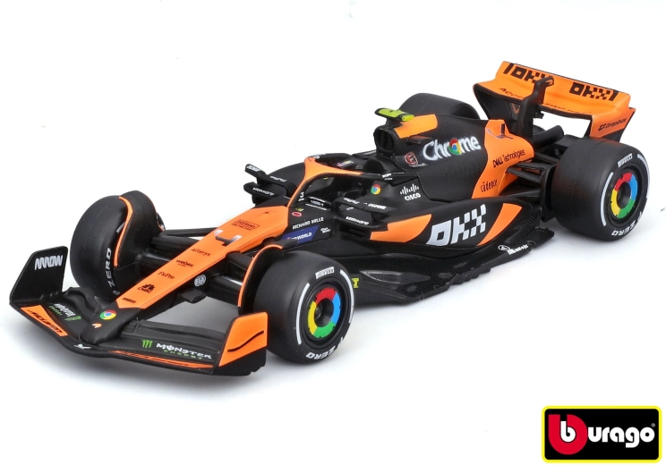 Bburago McLaren F1 MCL38 Lando Norris și Senna la scara 1:43