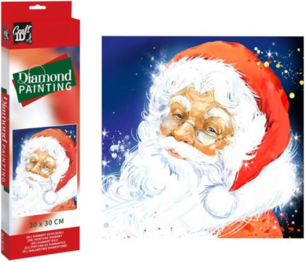Pictură diamant Santa 30x30 cm