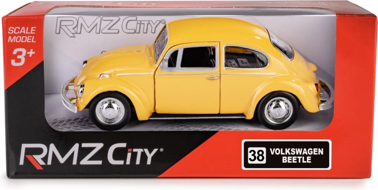 Model metalic RMZ City Volkswagen Beetle 1967 1:32 cu mecanism pull-back