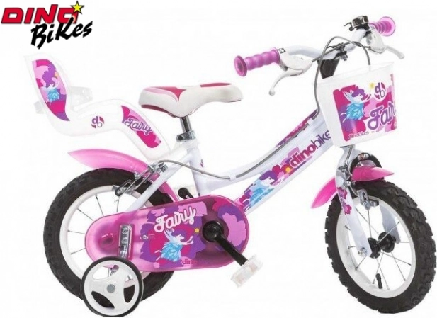 Bicicletă pentru copii 12" albă DINO BIKES