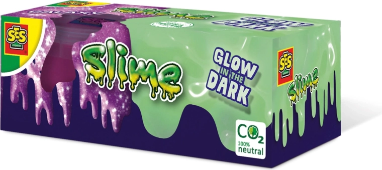 Slime care luminează în întuneric cu sclipici, 2 buc.