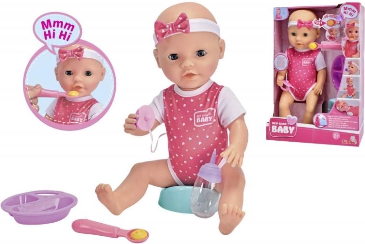 Păpușa Nou Născut Bebeluş Flămând 38 cm