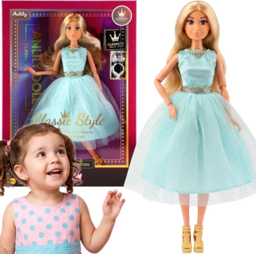 Păpușă Woopie Royal Lily în rochie turcoaz, 30 cm
