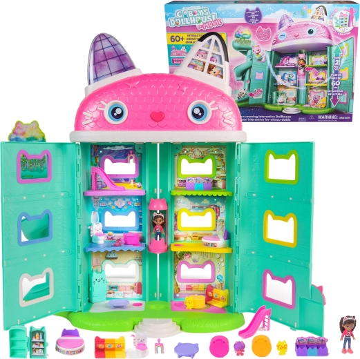 Căsuță mare pentru pisici cu lift și păpușa Gabi – GABBY’S DOLLHOUSE The Movie, lumini și sunete