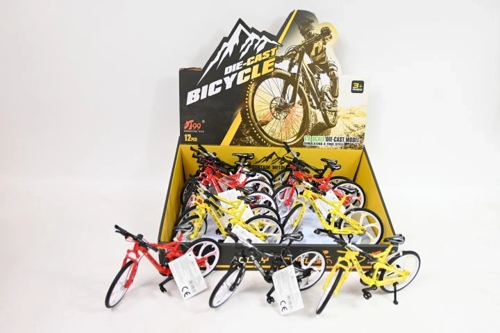 Bicicletă miniaturală de motocross din metal, 19 cm - 1 bucată