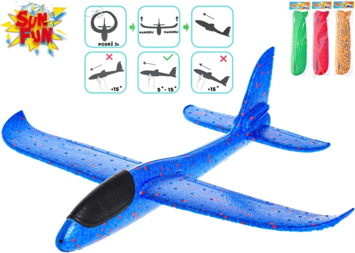 Avion de aruncat din spumă 48 cm SUN FUN
