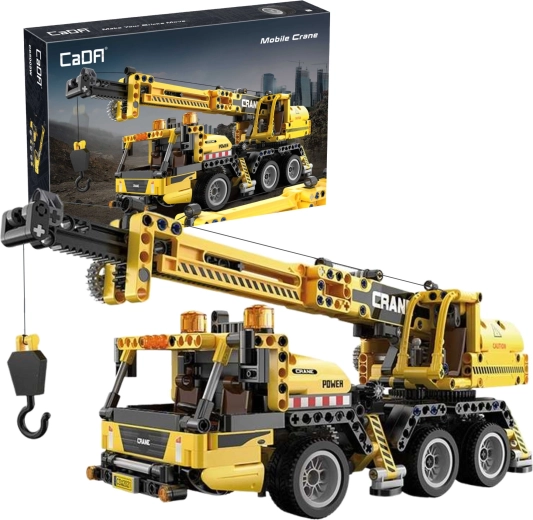 Macara mobilă CaDA din set de construcție, 658 de piese