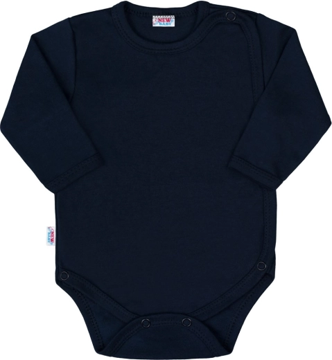 Body pentru bebeluși cu capse pe toată lungimea New Baby Classic II, albastru închis