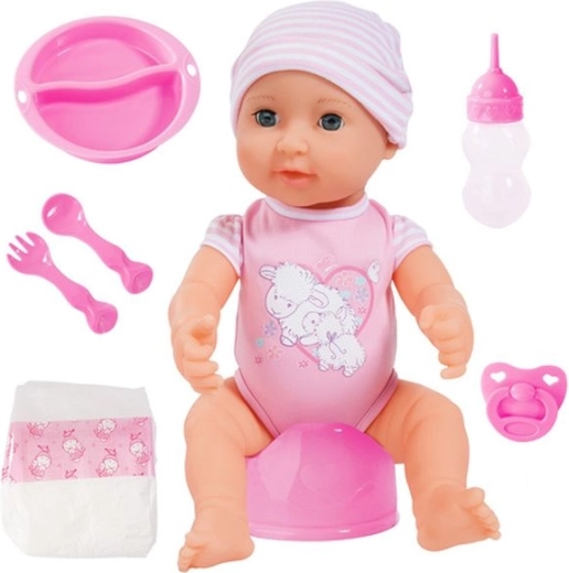Păpușă bebeluș Bayer Piccolina Newborn 40 cm cu accesorii