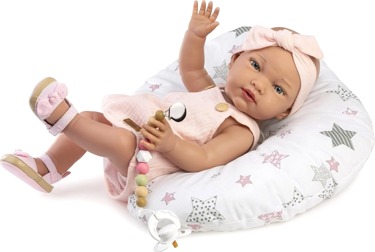 Păpușă realistă bebeluș Guca New Born fetiță 42 cm