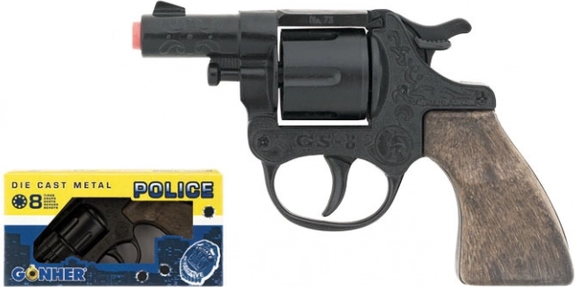 Revolver de poliție metalic negru, 8 focuri