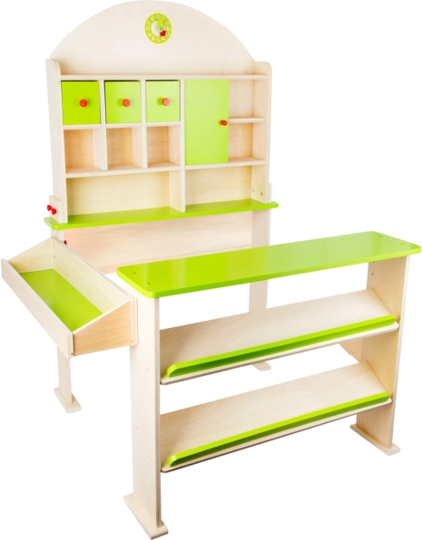 Stand de vânzare pentru copii din lemn verde - Small Foot