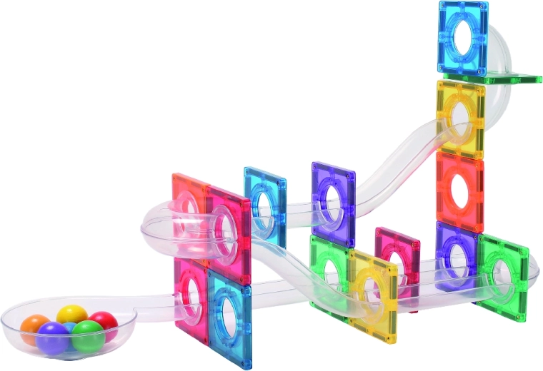 Cleverclixx pistă magnetică cu bile Compact Pack Intense, 60 de piese