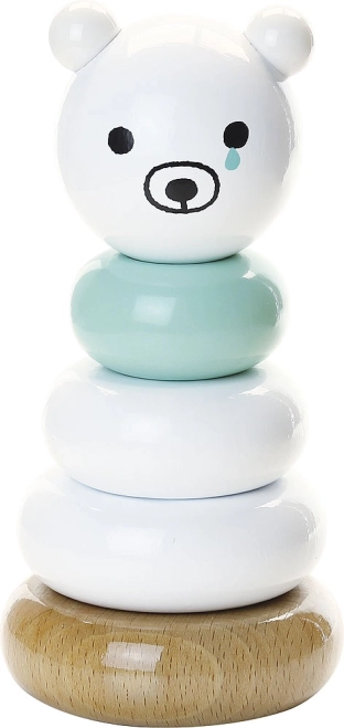 vilac turn de stivuire din lemn ursuleț – design shinzi katoh