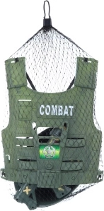 Set militar pentru copii cu cască și pușcă