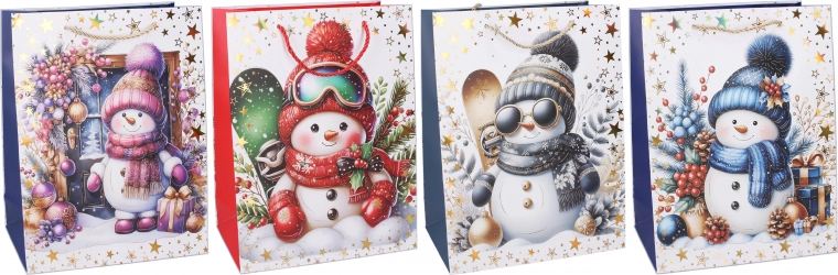 Pungă cadou de Crăciun M 26 × 32 × 10 cm - 1 bucată