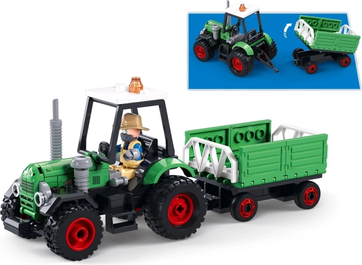 Tractor cu remorcă pentru jocuri agricole