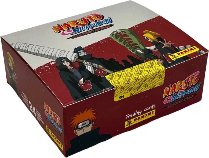 Panini Naruto Shippuden Akatsuki Attax cărți de colecție – box cu 24 flow pack-uri