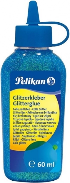 Adeziv cu sclipici PELIKAN 60 ml turcoaz