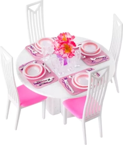 Set mare de mobilier pentru căsuța de păpuși – set de sufragerie