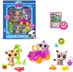 Littlest Pet Shop set safari cu 3 animăluțe