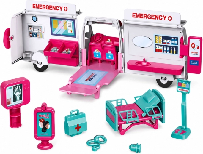 Ambulanță care se transformă în mini spital