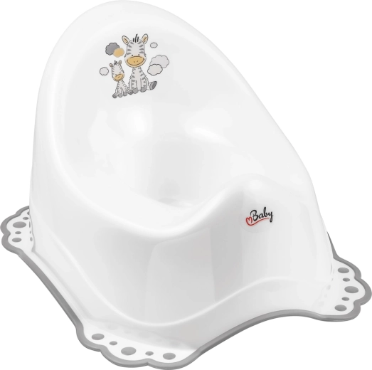 Maltex oliță cu anti-alunecare Zebra – alb/gri